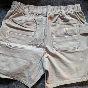Carhartt Tan Utility Shorts with Back Pockets